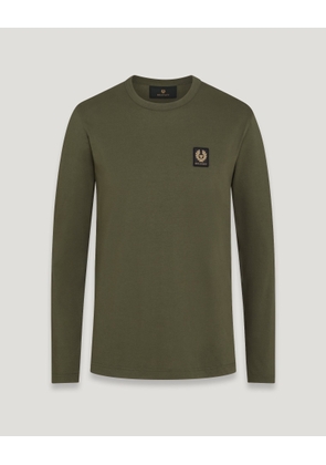 Belstaff Long Sleeved T-shirt Men's Cotton Jersey TIle Green Size 2XL