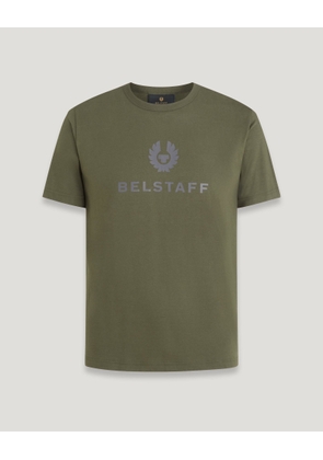 Belstaff Signature T-shirt Men's Cotton Jersey TIle Green Size S