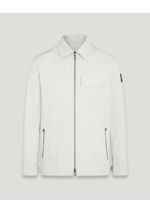 Belstaff Depot Overshirt Men's Cotton Gabardine Mercury Size L