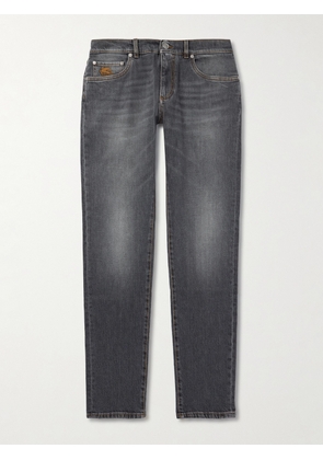 Etro - Slim-Fit Straight-Leg Logo-Embroidered Jeans - Men - Gray - UK/US 30