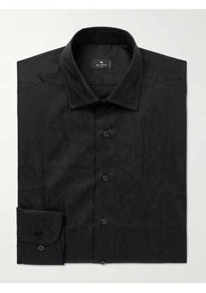 Etro - Slim-Fit Cotton-Jacquard Shirt - Men - Black - EU 38