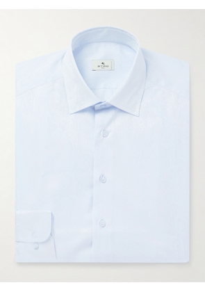 Etro - Slim-Fit Cotton-Jacquard Shirt - Men - Blue - EU 38
