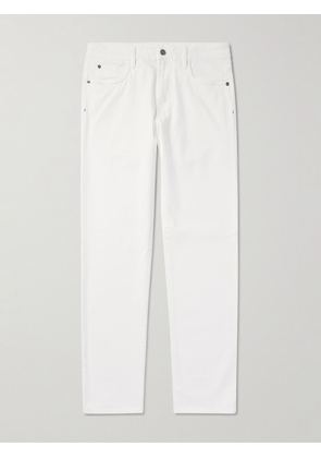 Loro Piana - Quarona Slim-Fit Stretch-Cotton Twill Trousers - Men - White - UK/US 30