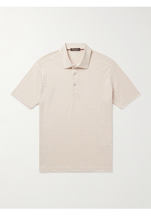Loro Piana - Linen Polo Shirt - Men - Neutrals - XS
