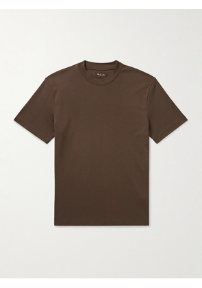 Loro Piana - Cotton-Jersey T-Shirt - Men - Brown - XS