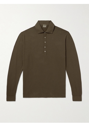 Massimo Alba - Ischia Cotton and Cashmere-Blend Jersey Polo Shirt - Men - Green - S