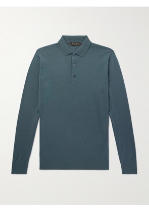 Loro Piana - Wish® Wool Polo Shirt - Men - Blue - IT 46