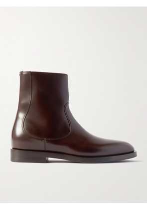Brunello Cucinelli - Leather Ankle Boots - Men - Burgundy - EU 42