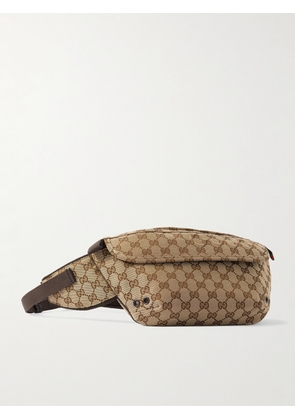 Gucci - Logo-Jacquard Canvas Belt Bag - Men - Neutrals - EU 90