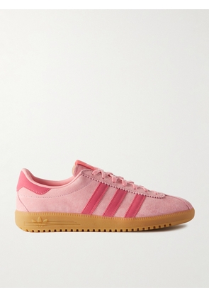 adidas Originals - Bermuda W Leather-Trimmed Suede Sneakers - Men - Pink - UK 5