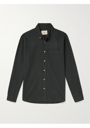 Folk - Button-Down Collar Cotton-Flannel Shirt - Men - Gray - 1