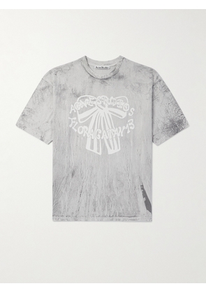 Acne Studios - Printed Cotton-Jersey T-Shirt - Men - Gray - XS