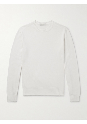 Saman Amel - Gio Slim-Fit Cotton Sweater - Men - White - IT 46