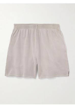 John Elliott - Skeptic Wide-Leg Cotton-Jersey Drawstring Shorts - Men - Gray - XS