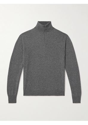 Massimo Alba - Liam Brushed Cashmere Half-Zip Sweater - Men - Gray - S