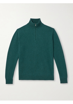 Massimo Alba - Liam Brushed Cashmere Half-Zip Sweater - Men - Green - S
