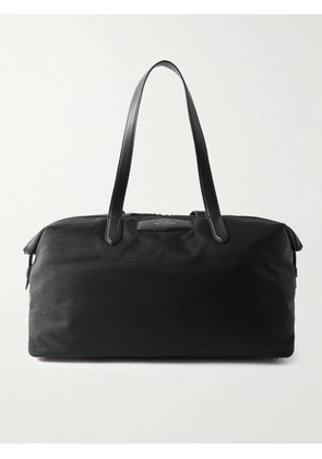 Smythson - Norton Leather-Trimmed ECONYL® Weekend Bag - Men - Black