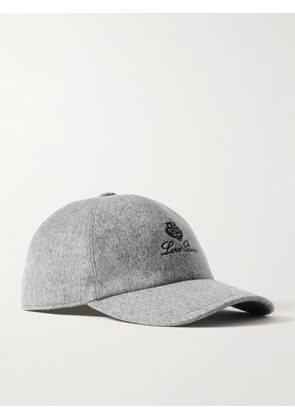 Loro Piana - Logo-Embroidered Storm System® Cashmere-Felt Baseball Cap - Men - Gray - L