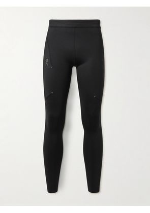 ON - Performance Logo-Print Stretch Recycled-Jersey Running Tights - Men - Black - S