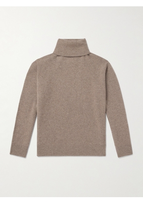 A.P.C. - Marc Virgin Wool and Cashmere-Blend Rollneck Sweater - Men - Brown - XS