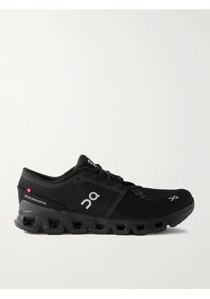 ON - CloudX4 Rubber-Trimmed Mesh Running Sneakers - Men - Black - US 7