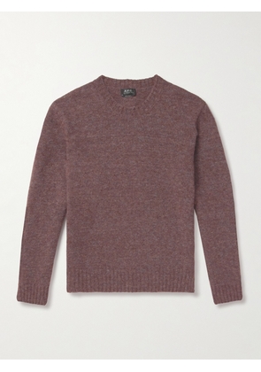 A.P.C. - Lucas Brushed Knitted Sweater - Men - Brown - XS