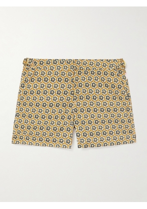 Orlebar Brown - Setter Slim-Fit Short-Length Printed Recycled Swim Shorts - Men - Yellow - UK/US 30