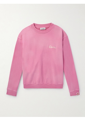 Cherry Los Angeles - Logo-Embroidered Printed Cotton-Jersey Sweatshirt - Men - Pink - XS