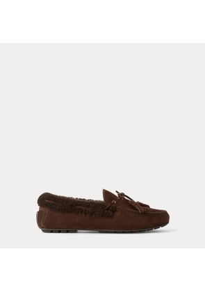 Harold Shearling-Lined Calf-Suede Driver