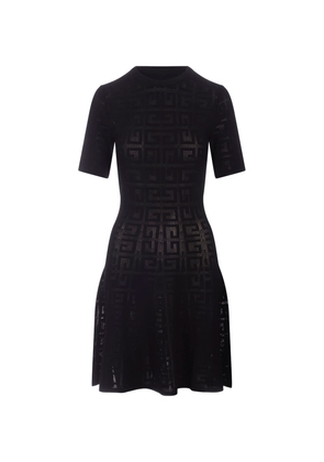 Givenchy Black 4g Jacquard Short Dress