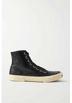 Balenciaga - Paris High Crinkled-leather Sneakers - Black - IT35,IT36,IT37,IT38,IT39,IT40,IT41,IT42