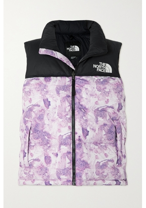 The North Face - 1996 Retro Nuptse Quilted Printed Shell Down Vest - Purple - x small,small,medium