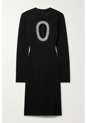 Givenchy - Cutout Embellished Stretch-knit Dress - Black - x small,small,medium,large,x large