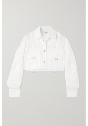 Off-White - Cropped Cotton-poplin Shirt - IT38,IT40,IT42