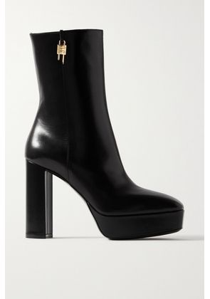 Givenchy - G Lock Platform Glossed-leather Ankle Boots - Black - IT36,IT36.5,IT37,IT37.5,IT38,IT38.5,IT39,IT39.5,IT40,IT40.5,IT41