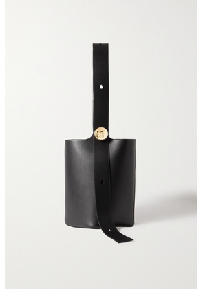 Loewe - Pebble Embellished Leather Bucket Bag - Black - One size