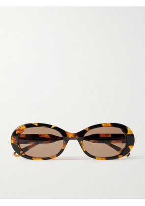 Chloé - Honoré Oval-frame Tortoiseshell Recycled-acetate Sunglasses - Brown - One size