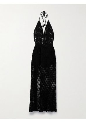 Alix Pinho - Renewal Crocheted Cotton Playsuit And Maxi Skirt Set - Black - x small,small,medium,large