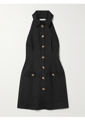Veronica Beard - Roxanne Linen-blend Mini Dress - Black - US2,US4,US6,US8