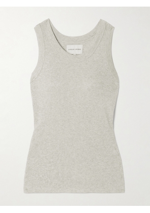 LOULOU STUDIO - Limba Ribbed Mercerized Cotton-jersey Tank - Gray - x small,small,medium,large,x large