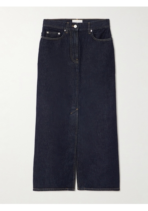 LOULOU STUDIO - Rona Organic Denim Midi Skirt - Blue - x small,small,medium,large,x large