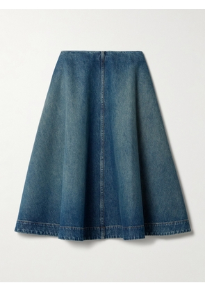 KHAITE - Renta Denim Midi Skirt - Blue - 24,25,26,27,28,29,30,31,32