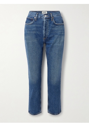 AGOLDE - Riley Cropped High-rise Straight-leg Jeans - Blue - 23,24,25,26,27,28,29,30,31