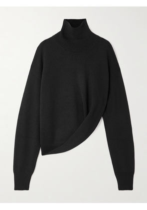 Alaïa - Asymmetric Wool Turtleneck Sweater - Black - FR34,FR36,FR38,FR40,FR42,FR44
