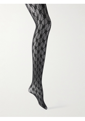 Wolford - Rose Fishnet Tights - Black - small