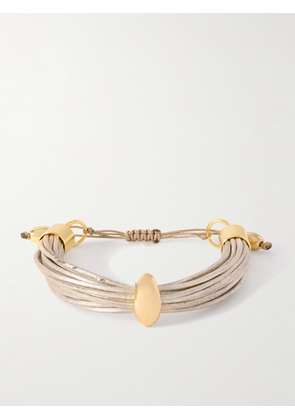 TOHUM - Terra Mali Gold-plated And Leather Bracelet - Neutrals - One size