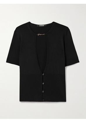 Jacquemus - Pralù Embellished Cutout Knitted Top - Black - FR34,FR36,FR38,FR40,FR44