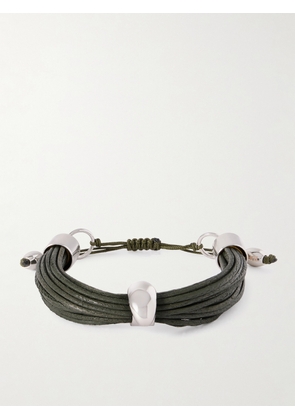 TOHUM - Terra Mali Silver-plated And Leather Bracelet - Green - One size