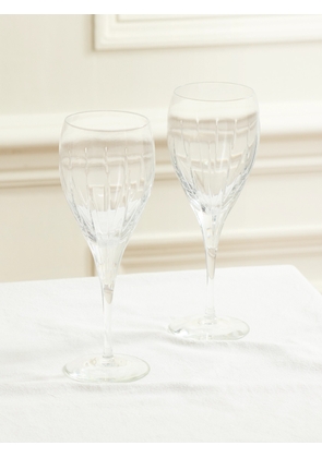 Christofle - Iriana Set Of Two Crystal Water Glasses - Neutrals - One size