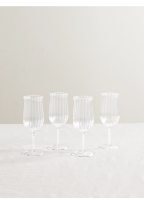 Sophie Lou Jacobsen - Tulip Set Of Four Wine Glasses - Neutrals - One size